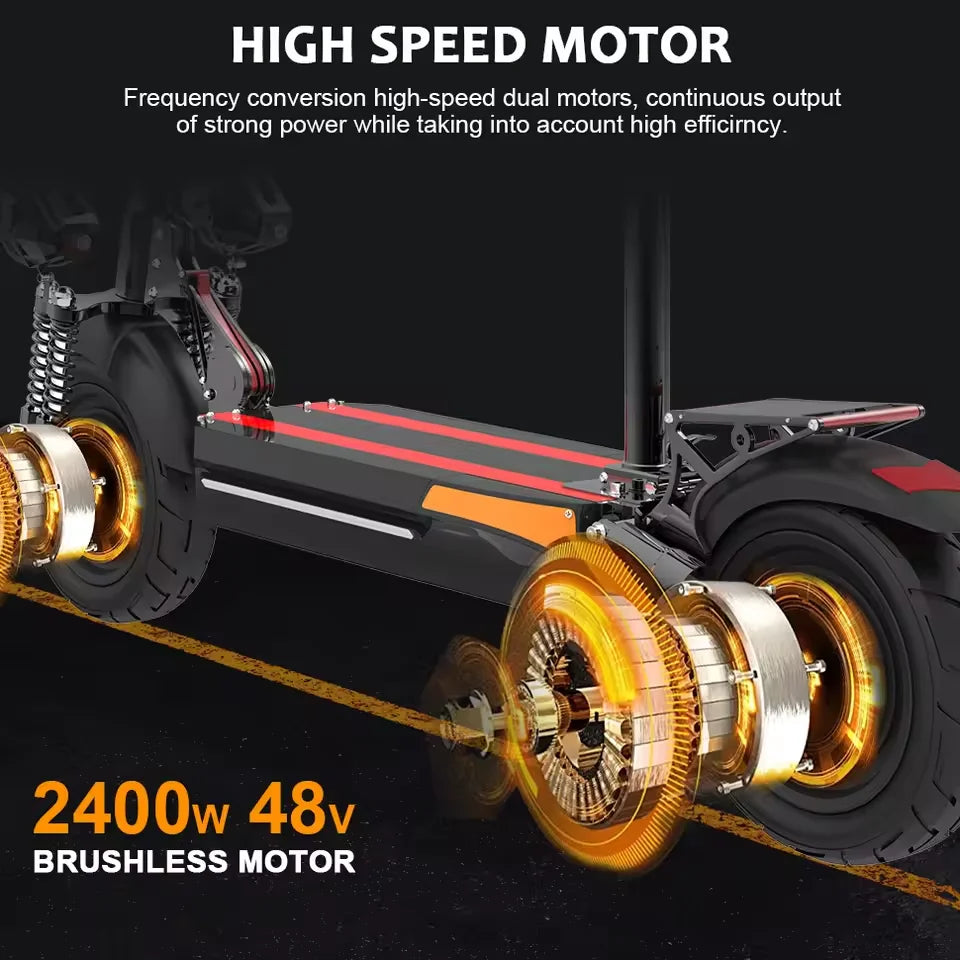 75km Long Range Electric Scooter 20Ah Battery 65km/h Top Speed Street Tires Adults Scooter Long battery life for commuting