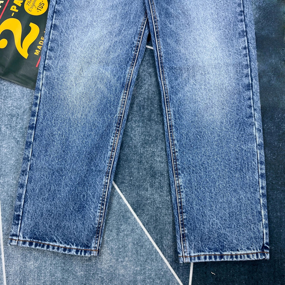 14oz Heavy loose straight jeans men's autumn American casual Japanese trousers