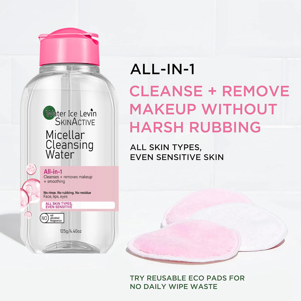 100G Clean Water, Alcohol Free essence, Mild Makeup Remover, Sensitive Skin, Face, Eyes, Lips, Deep Cleaning Facial Cleanser