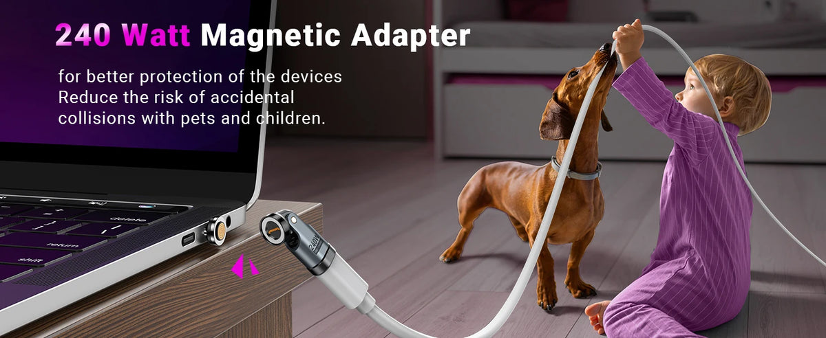 AUFU 9Pin Magnetic USB C OTG Adapter PD 240W Fast Charging Magnet Type C Female Connector for iPhone 17 16 Xiaomi Macbook Laptop