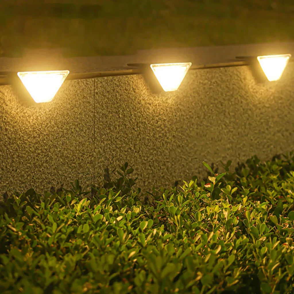 Outdoor Solar Step Lights, Warm White Light,IP66 Waterproof, Auto On, for Patio, Yard, Driveway, Porch Decoration