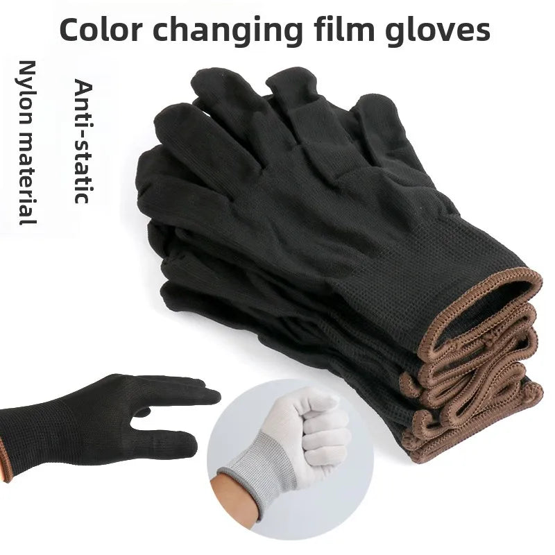 ALIWRAP 5/10Pairs Vinyl Car Wrap Gloves Window Tinting Film Application Protect Tool Nylon Anti-Static Wrapping Tint Work Gloves