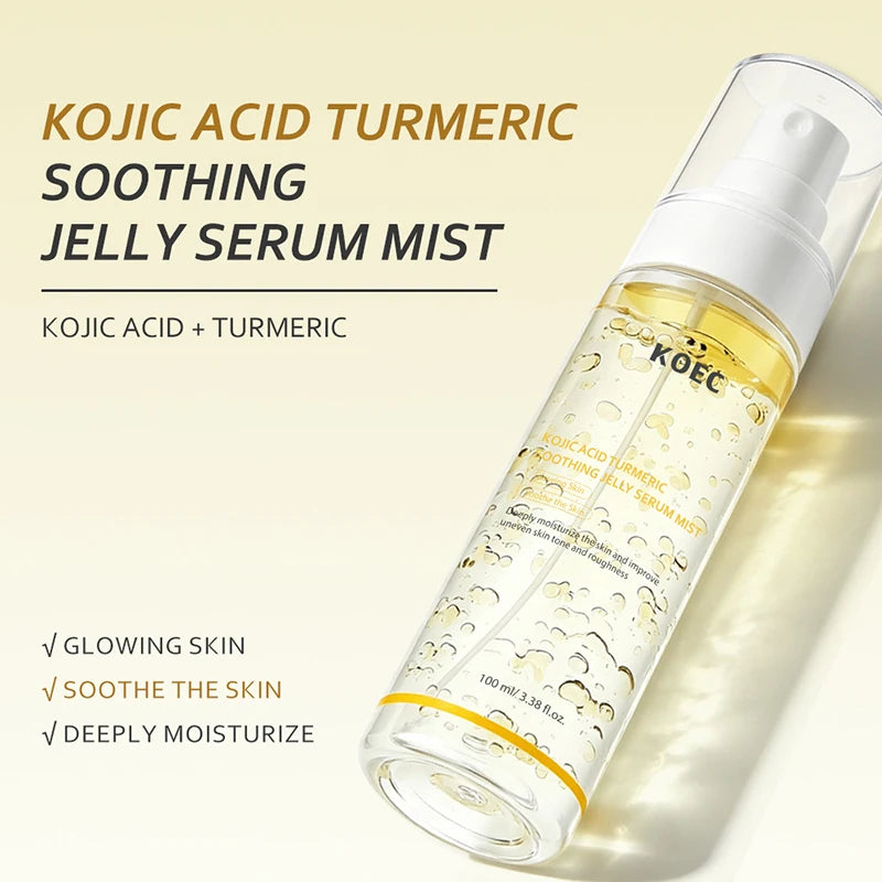 PDRN Kojic Acid Turmeric Serum Mist 100ml Rice Hyaluronic Acid Hydrate Refreshing Face Toner Deep Nourish Daily Pre-makeup Spray