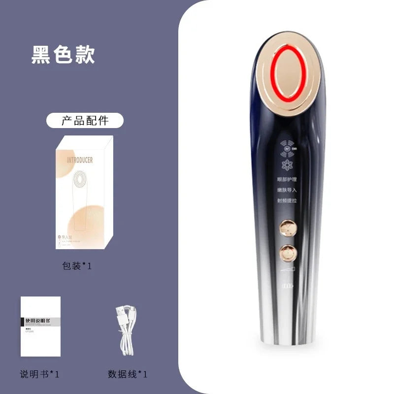 Home Use Facial Massager Anti Aging Microcurrent Device Red Light Therapy RF Skin Tightening Beauty Instrument For Face Lifting