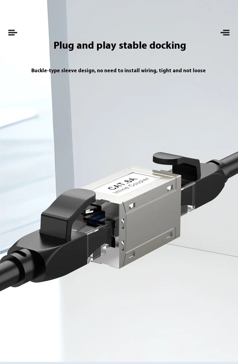 RJ45 Coupler Ethernet Extender 10Gbps, Cat7 Ethernet Coupler Female to Female Connector for Cat7/ Cat6/ Cat5e Cable