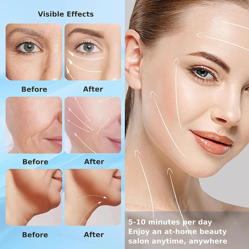 Face Lift 7 Colors Neck Beauty Neck Device Slim Massager Facial Lifting Tightening Face Wrinkle Remover Face Care Beauty Machine