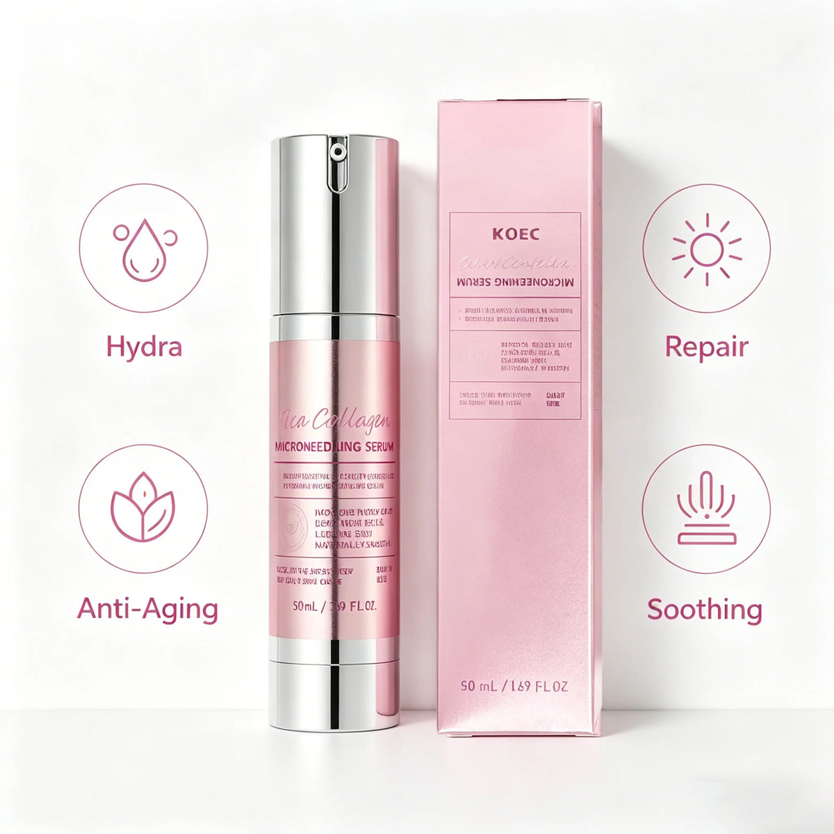 50ml*3 Spicule Microcrystal Serum,Pore Exfoliation,Centella Asiatica Propolis Aloe Extract Moisturizing Korean Glass Skin Care