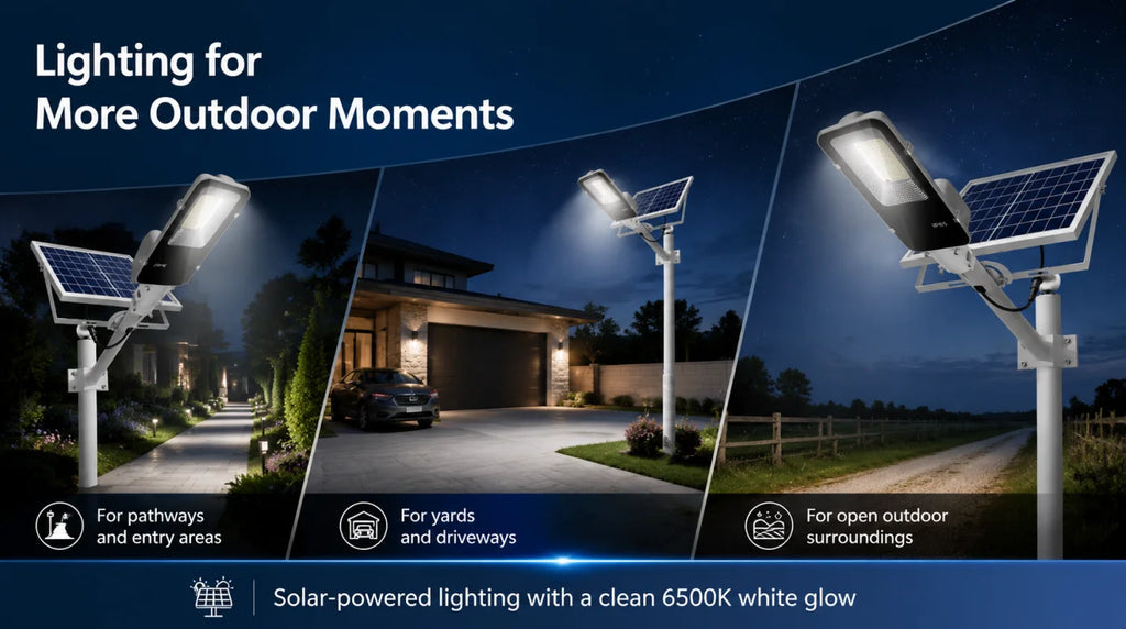 High brightness outdoor solar street light 6000/3000mAh waterproof automatic dusk to dawn garage garden street light