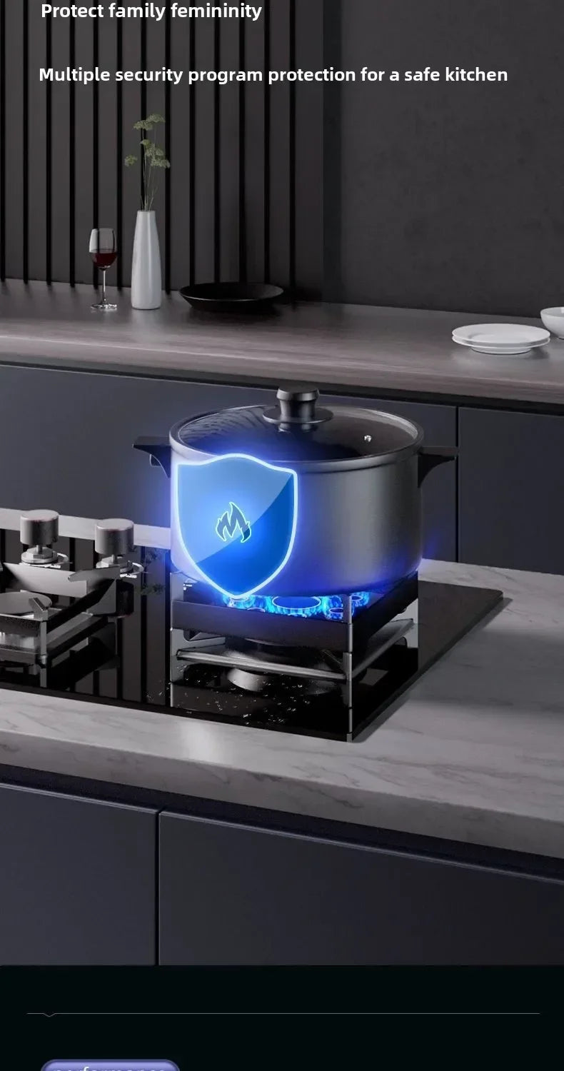 Embedded Three-Burner Gas Stove Dual Fuel Natural Gas LPG Household