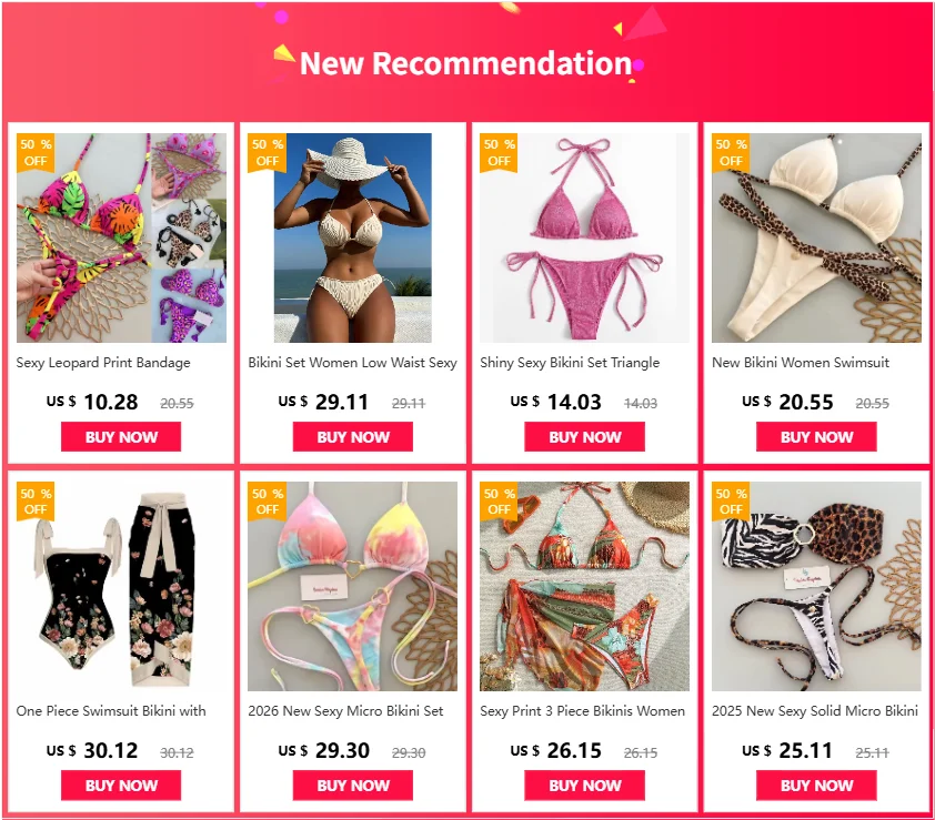 New Women's Sexy Halter Neck Backless Bikini Set Two-Piece Swimwear Solid Color Euro American Style Summer Beach Fashion