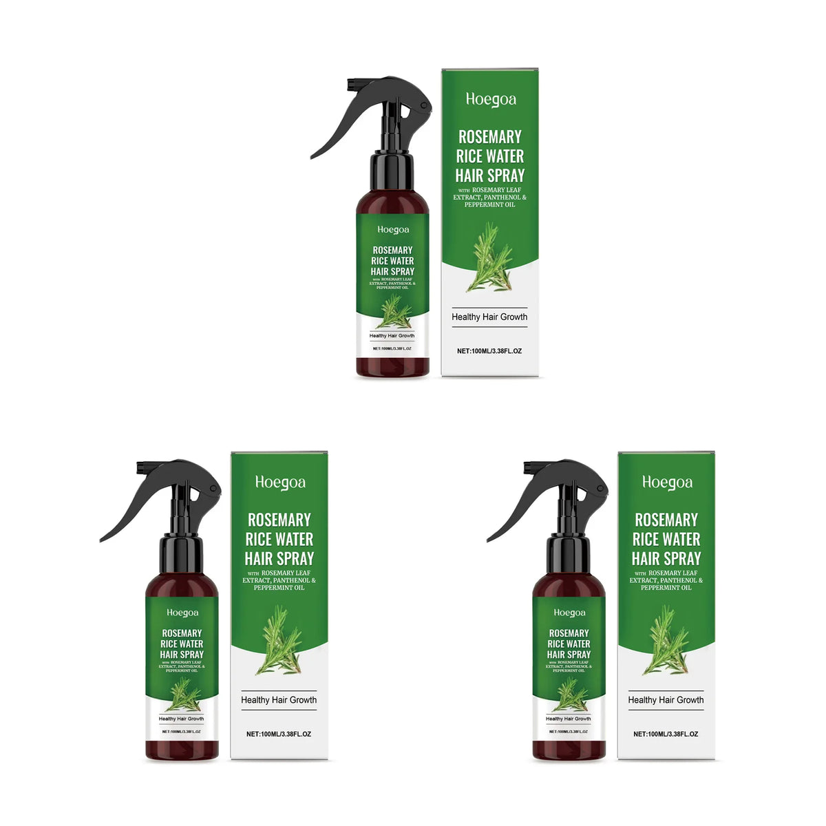 Rosemary Rice Water Hair Spray Nourishing Scalp Mist Strengthening Hair Roots Anti Hair Breakage Repair Dry Damaged Hair Leave-in Spray