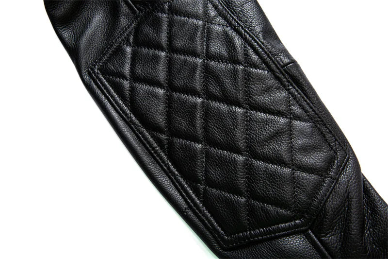 2023 New Top Layer Cowhide  Leather  Jacket Men Black Stand Collar Short Genuine Leather Coat High Quality  Motorcycle Jackets