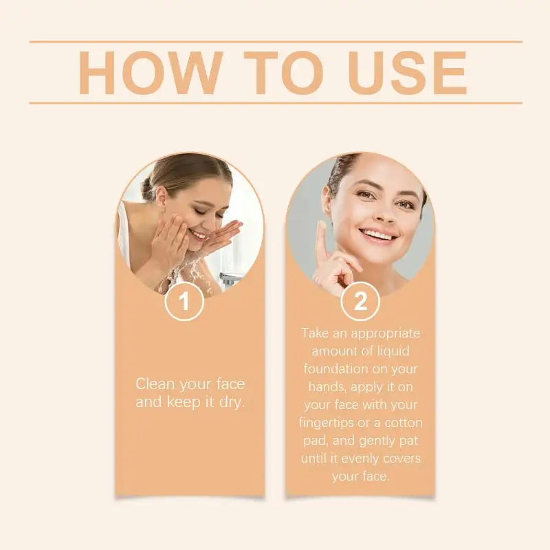 4 In 1 Foundation Liquid Hydrating Medium Full Coverage Concealer Longwearing Waterproof Foundation Natural Face Makeup
