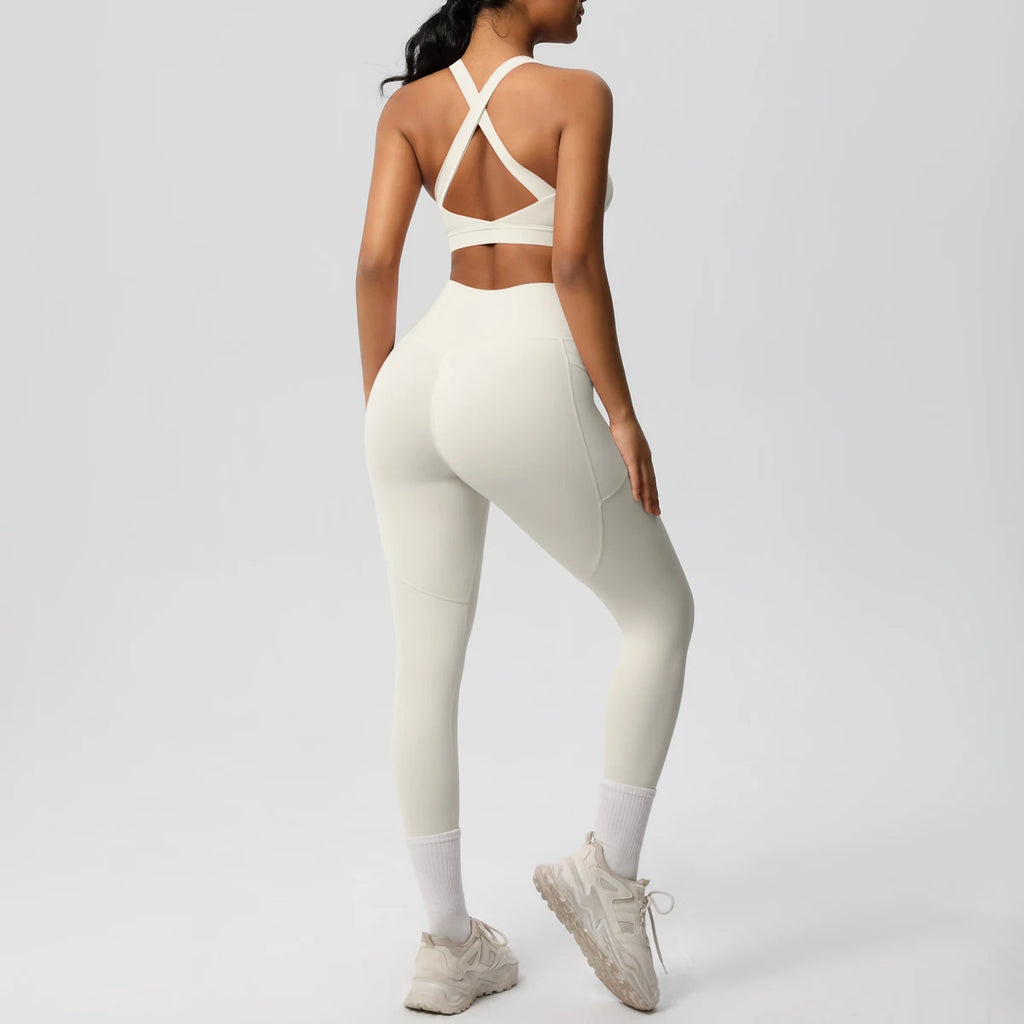 Yoga Suit Sports Set Womens Sportswear Sports Women's Yoga Bra Tummy Control Slimming Booty Leggings Women's Tracksuit
