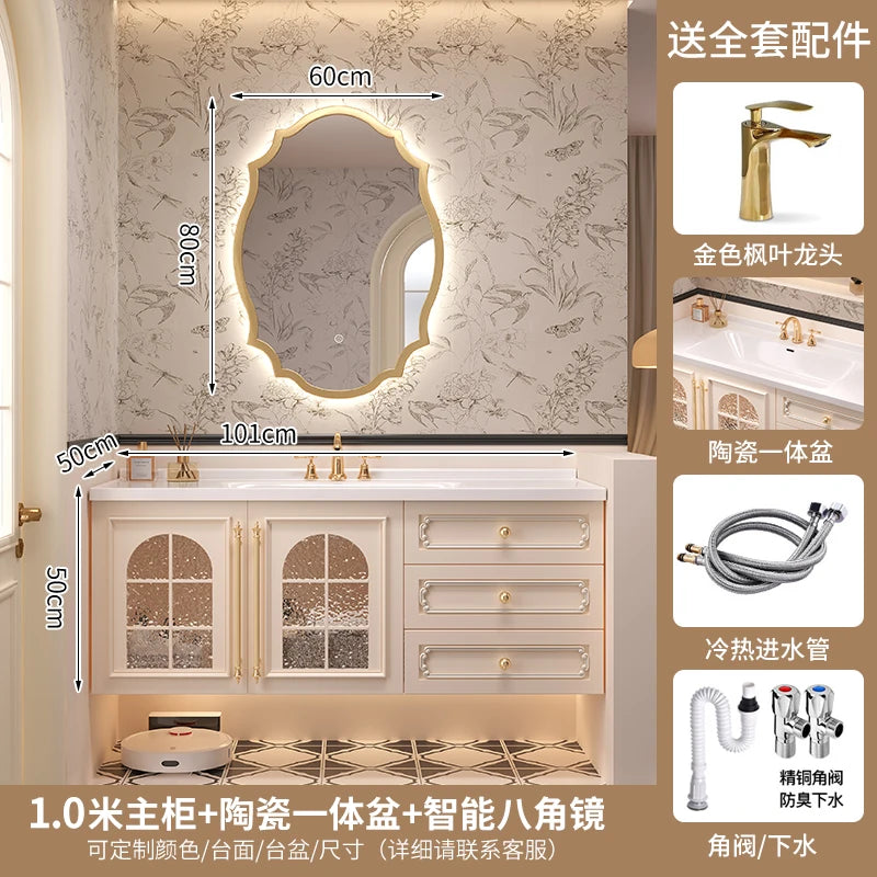 Storage Drawers Bathroom Cabinet Interior Dividers Mirror White Bathroom Cabinet Shelving Modern Badkamer Meubel Accessories