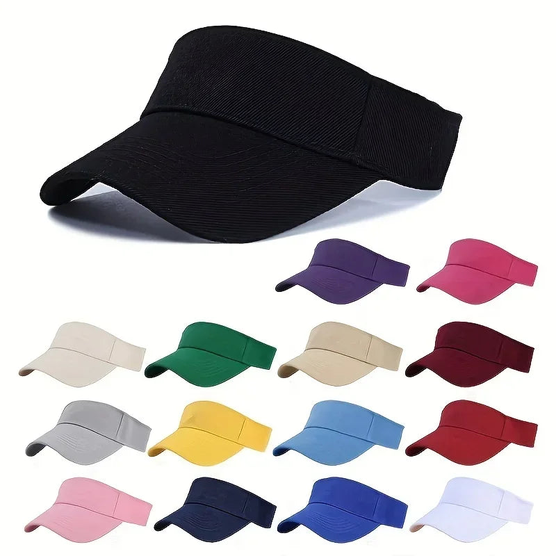 new solid color hollow top hat adjustable duck tongue hat sun hat summer men women suitable for sports riding daily out running
