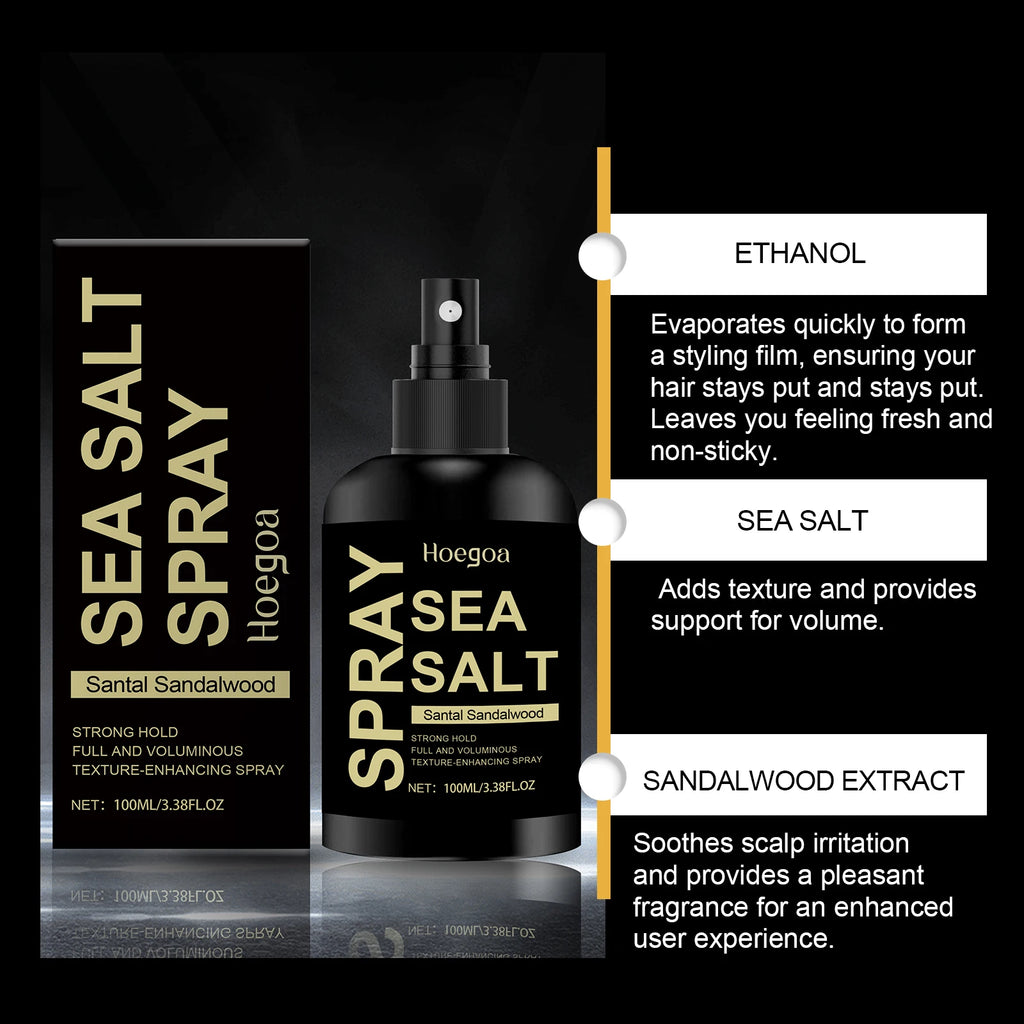 Lasting Sea Salt Styling Spray For Volume Texture Thickness Light Hold Texturizing Thickenin Hairdress Salon Holding Spray