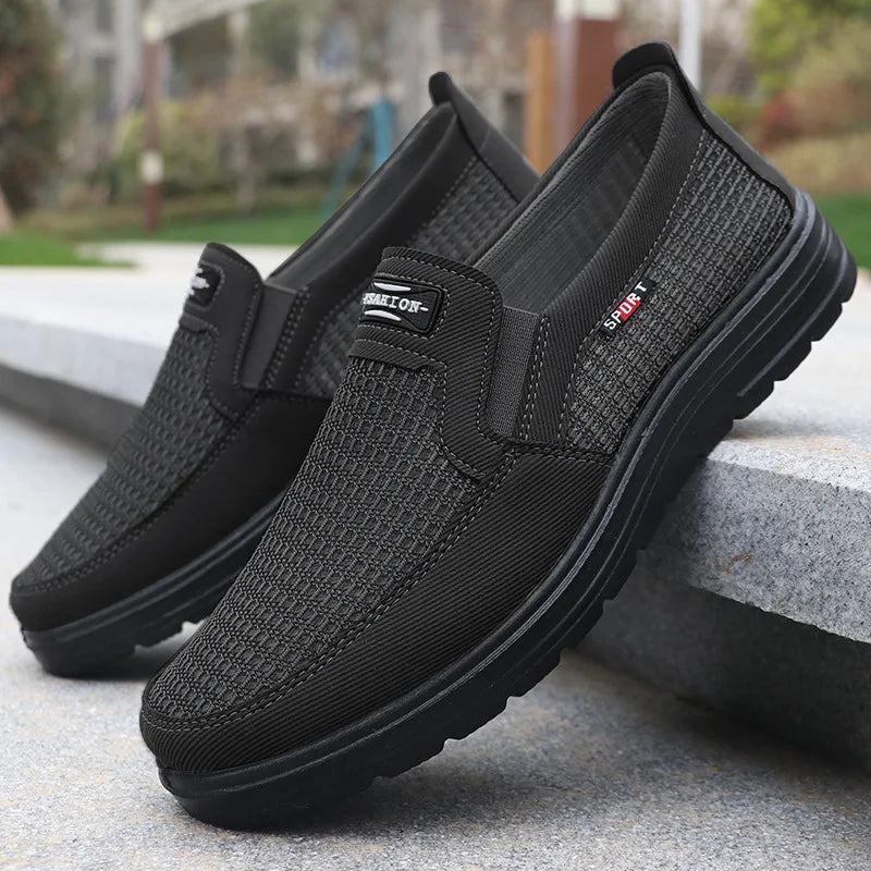 Men's Fashionable Solid Woven Knitted Running Shoes - Lightweight, Breathable and Non-Slip - Perfect Sports Shoes for Outdoor Activities