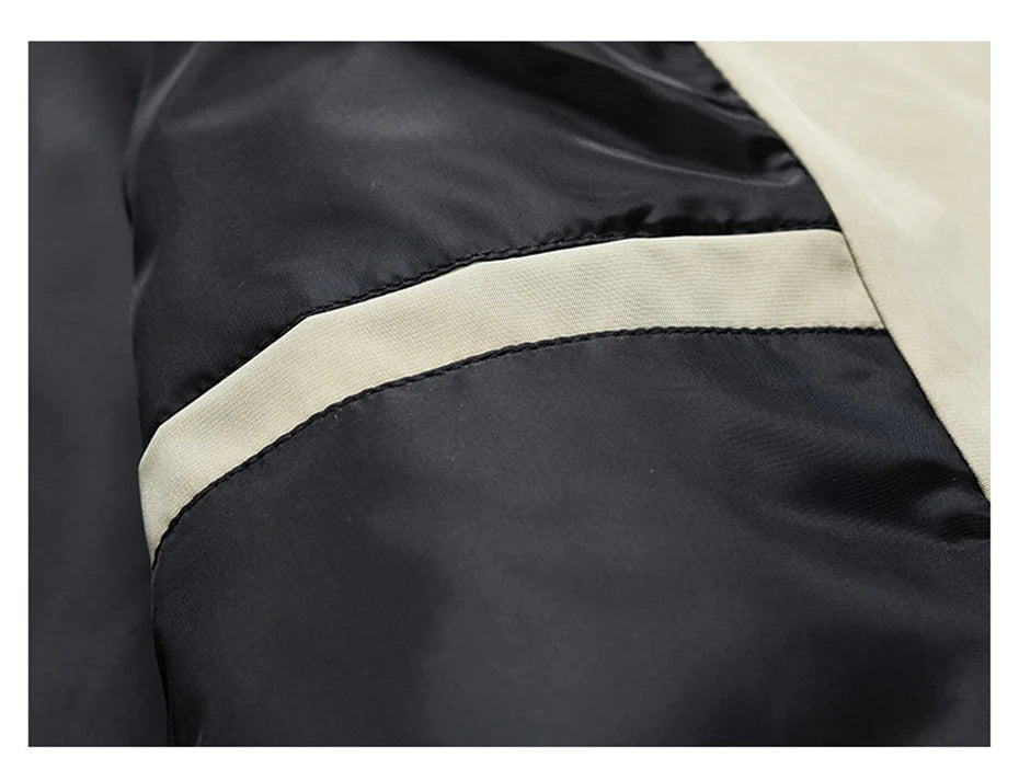 8XL Plus Size Jacket Men Patchwork Coat Spring Autumn Fashion Casual Patchwork Cargo Jacket Male Big Size Outerwear