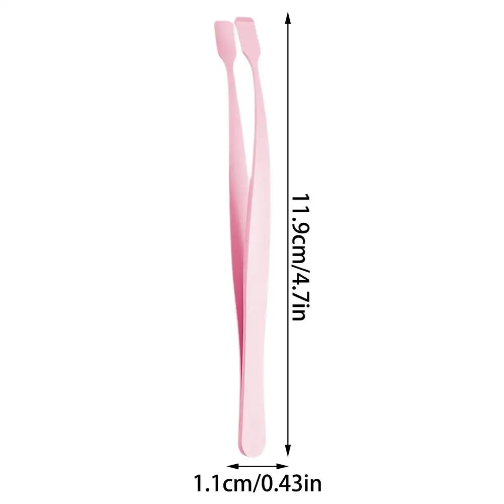 Stainless Steel Eyelash Cluster Applicator Tweezers Non-Slip Lash Applicator Tool for Lower Lashes Professional Makeup Salon