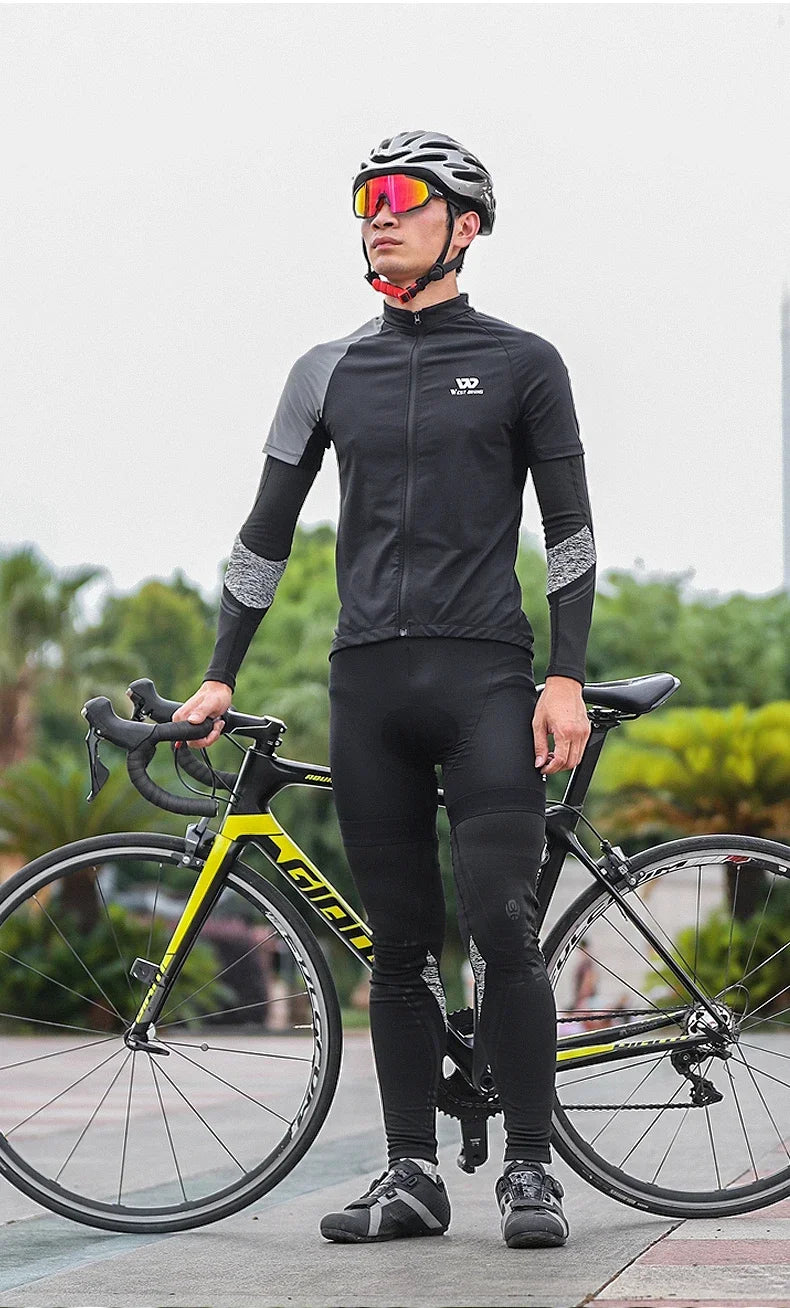 WEST BIKING Sports Compression Leg Sleeves Men Women MTB Winter Fleece Leg Warmers Men Women Cycling Running Basketball Leggings