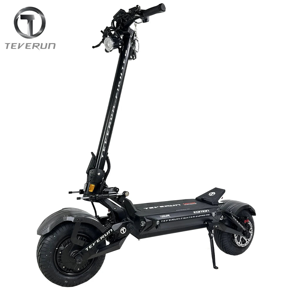 Original Teverun Fighter 7260R Carbon Fiber Pattern Mudguard for 13inch Teverun 7260R for Teverun 7260R Fenders E-Scooter Part