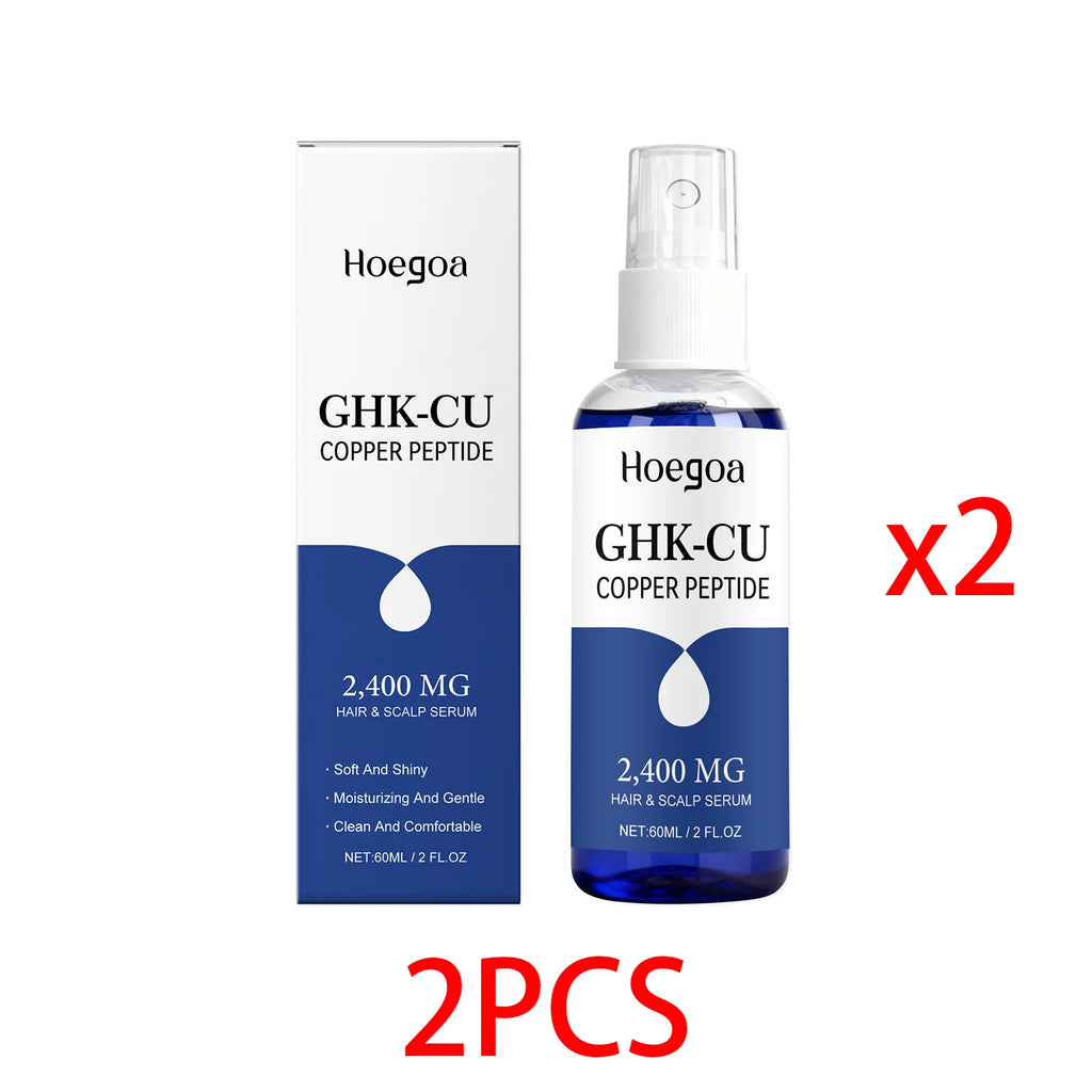 Copper Peptide Hair Scalp Serum Deep Nourishment Gloss Repair Moisturizer Lightweight For Dry Damaged Split Ends Hair Care Spray