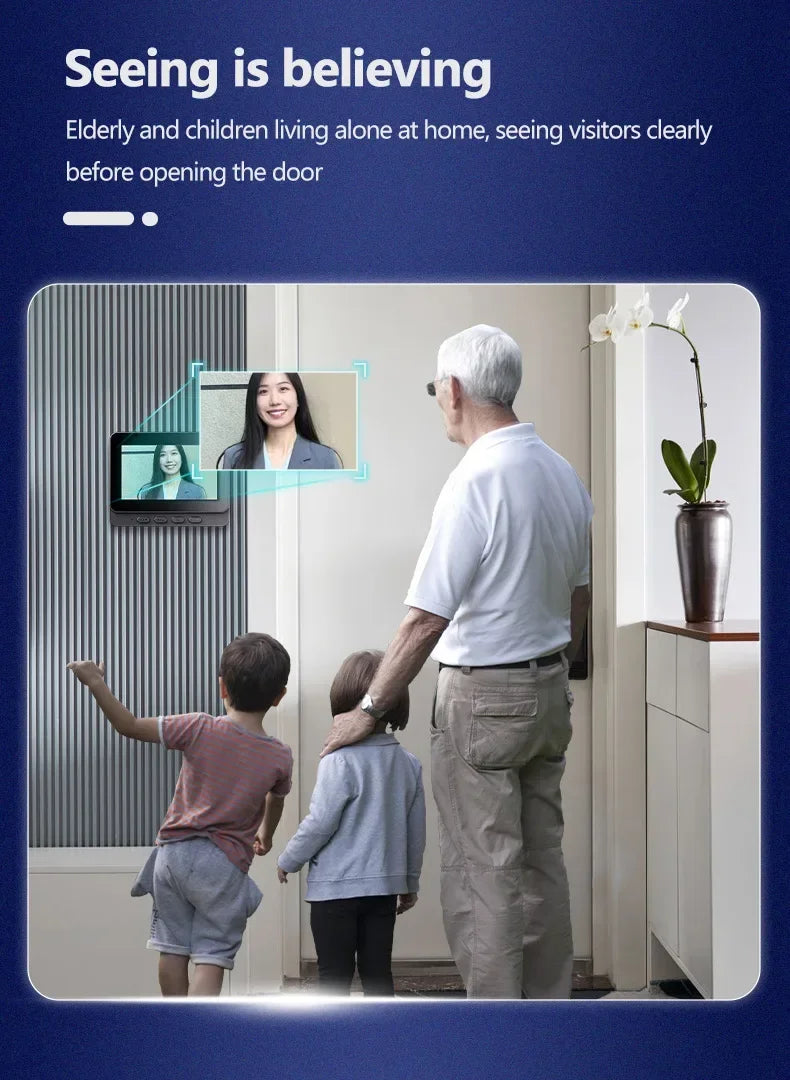 New Waterproof Doorbell Camera 4.3in IPS Screen Wireless Intercom Doorbell Night HD Vision Smart Home Security Video By Bell