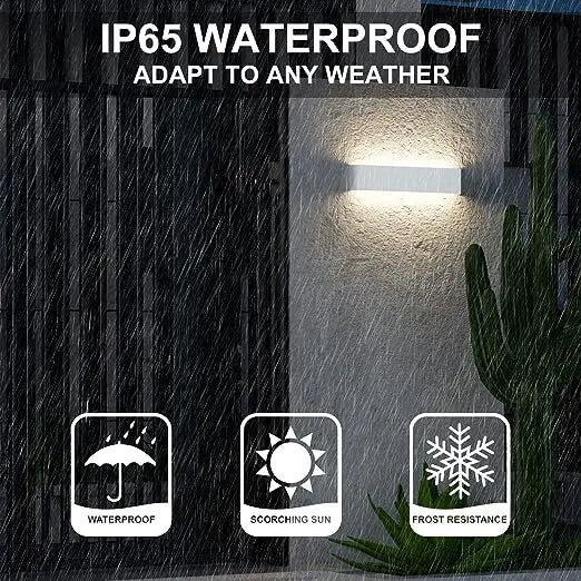 Led Wall Lighting 12W Aluminum Outdoor IP65 Waterproof Modern Indoor Wall Lamp for Bedroom Living Room Porch Garden Light