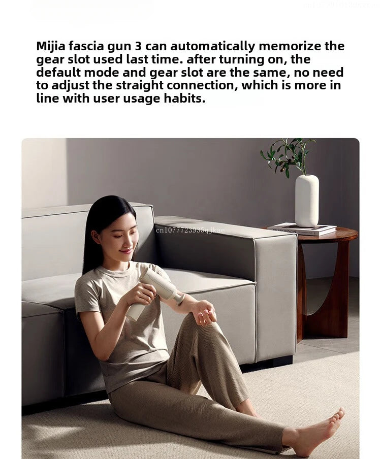 Mijia Fascia Gun 3 Muscle Massage Gun Dual Mode 3 Massage Heads 25KG Thrust Shoulder and Neck Relaxation Massage Driver