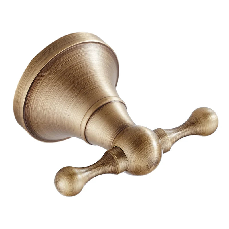 Antique brass plated wall-mounted towel rack bathroom hardware pendant set paper towel holder coat hook toilet brush ELA68A
