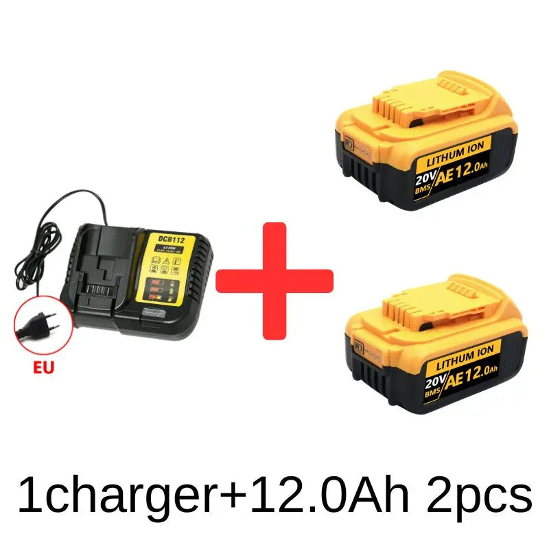 For DeWalt 20v 6000mAh 8000mAh 12000mAh Rechargeable Li-ion Battery Power Tools Replaceable Battery
