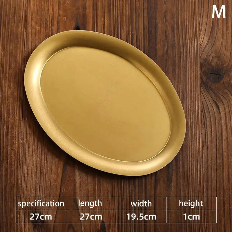 Kitchen small tools, multi size stainless steel plates, lunch containers, snack plates, dumpling plates, platters