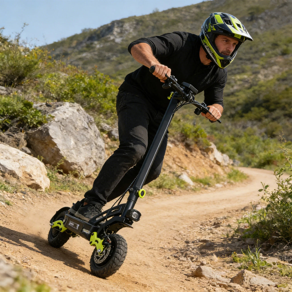 60V 20.8Ah 2400W Dual Motor Electric Scooter with 40MPH High Speed, 40 miles Long Range endurance, 11 Inch Off Road Tire Foldable Adult E Scooter NFC Smart Lock Dual Hydraulic Suspension Disc Brake Max Load 265LBS For Outdoor