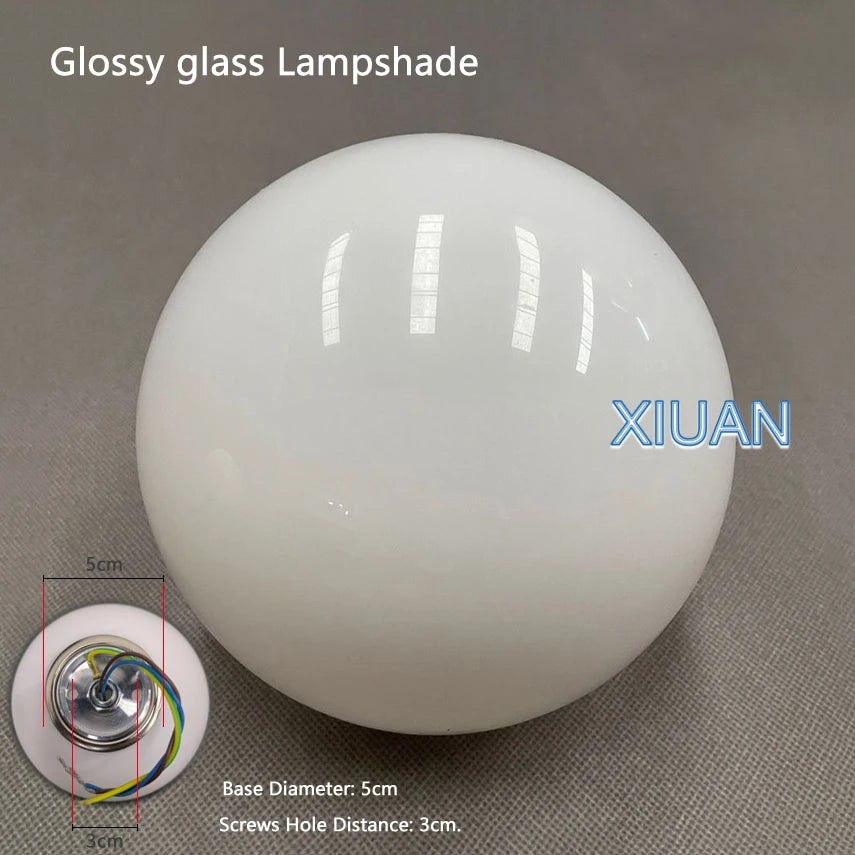 Glass Ball Lamp Modern Milky White Glass Wall Lamps for Bedroom Living Room Sofa Background Concealed Base Bathroom Wall Light