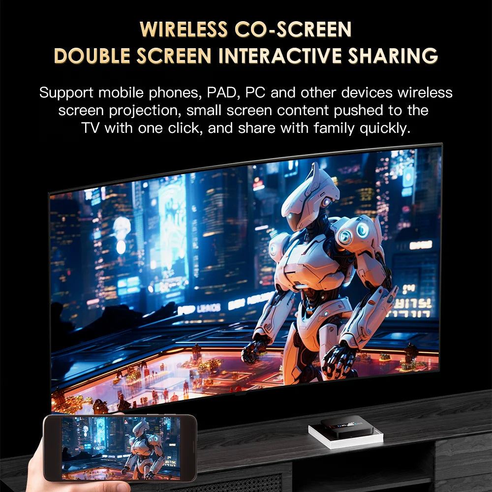 TOPSION H20PRO TV Box Android 10.0  With Voice Assistant 2.4&5G Wifi 4K 6K HD Video TV Box 1080P Media Player Set Top Box