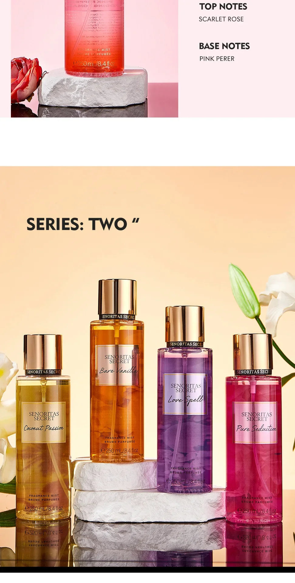 Thai Flower Fruit Perfume Vanilla Fragrance for Women Long-lasting Date Scent Good Girl Parfume Body Spray Floral Mist 250ml
