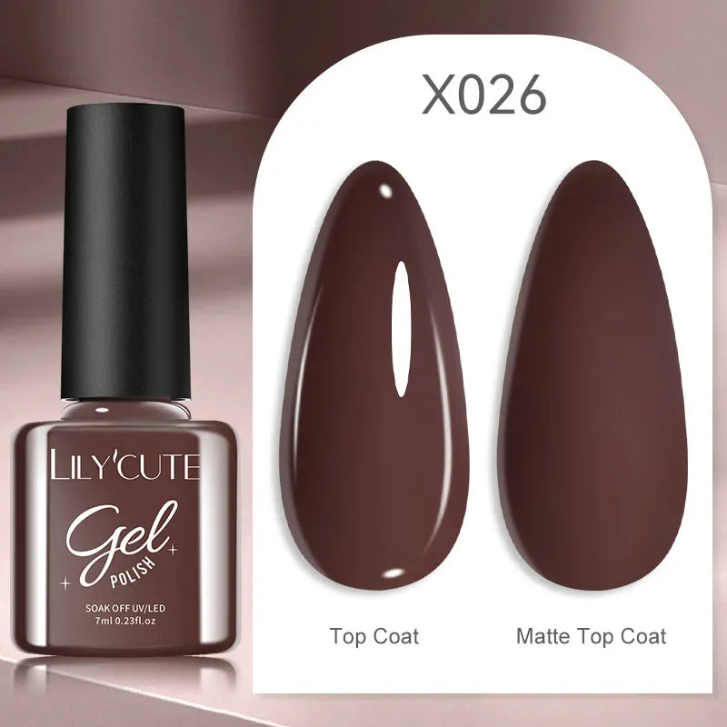 LILYCUTE 7ml Gold Coffee Cat Magnetic Gel Nail Polish Autumn Winter Nails Ultra Shine Moonlight Semi Permanent UV Gel Soak Off