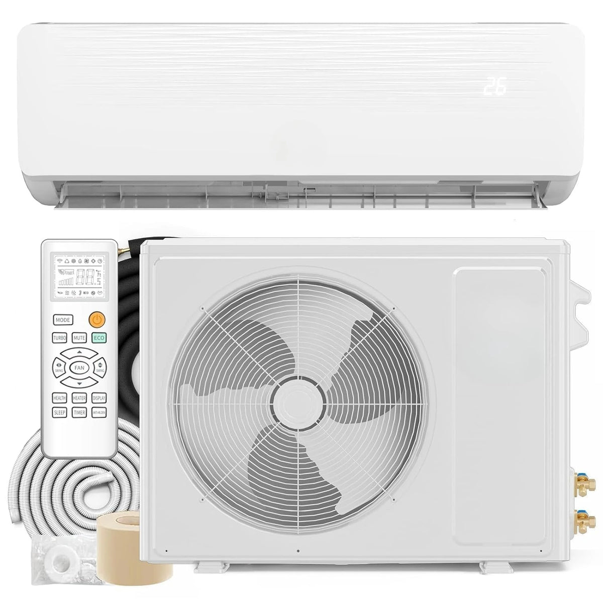 12000 BTU Split Air Conditioner & Heater, SEER2 19 208-230V, Custom