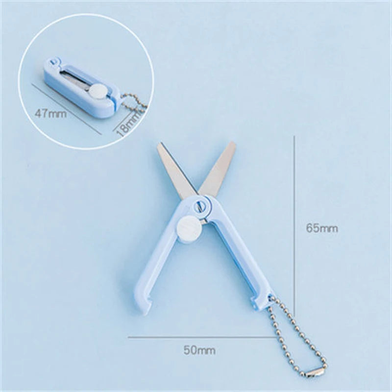 Mini Portable Portable Small Scissors Creative Paper-cutting Notebook Tool That Can Be Extended and Folded