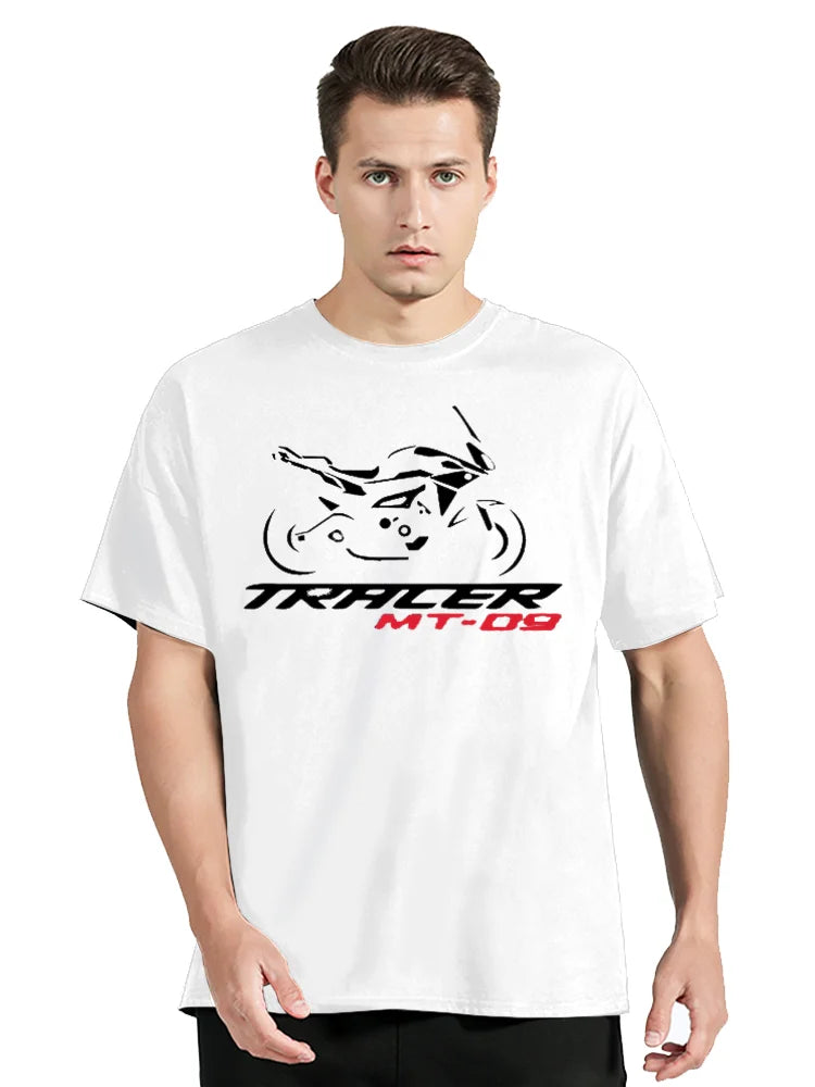 For Japan Motorcycle MT 09 Tracer TShirt MT09 T shirt Oversized T-shirt Unisex Tops Cotton Fitness Tees Streetwear Clothing