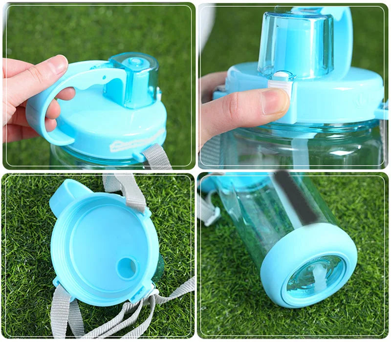 1 Liter Water Bottle Motivational Sports Bottle Leak Proof Plastic Drinking Cup Outdoor Travel Gym Fitness Jugs