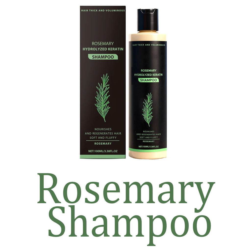 Rosemary Shampoo Set Hair Care Spray Herbal Shampoo with Hydrolyzed Keratin Plant Extract Hair Care Refreshing Hair Daily Use