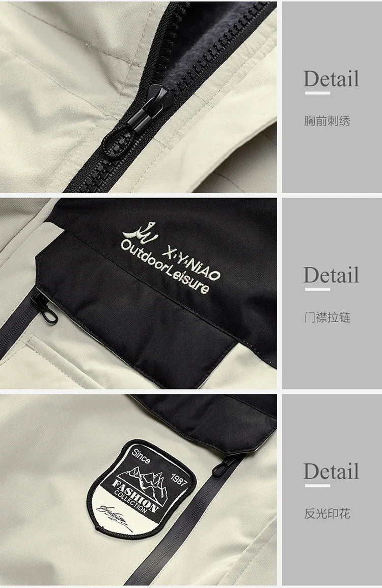 Men's Casual Warm Jackets Mens Plus Velvet Thickening Hooded Coats Ski Suit Coat Winter Jacket Men Parka 6XL 7XL 8XL Jacket