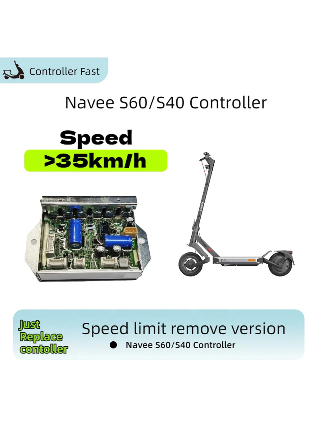 Navee scooter S60/ S40 US version controller more fast speed remove version