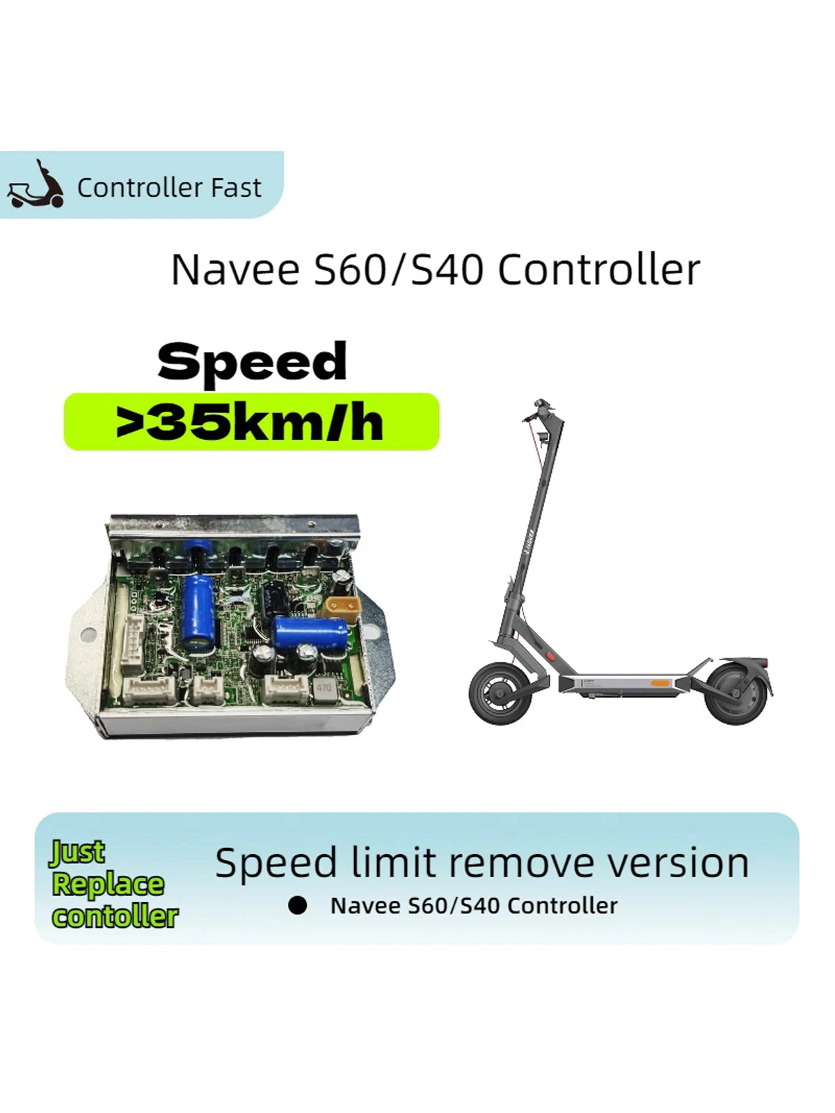 Navee scooter S60/ S40 US version controller more fast speed remove version