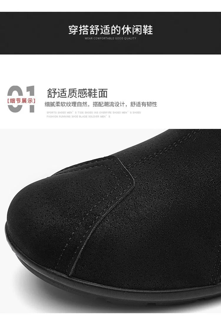 2026 New Men Casual Shoes Lightweight Slip On Sneakers Autumn Winter Flat Work Shoes Loafers Soft Sole Non Slip Walking Shoes