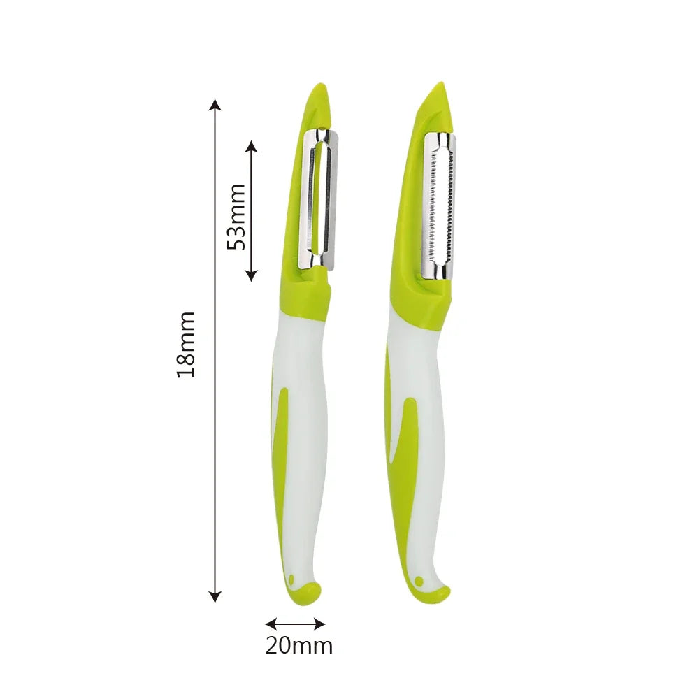 Stainless Steel Vegetable Slicer Peeler Knife - Razor Sharp Cutter for Carrot Potato Fruit Shred Zester Grater Kitchen Gadgets