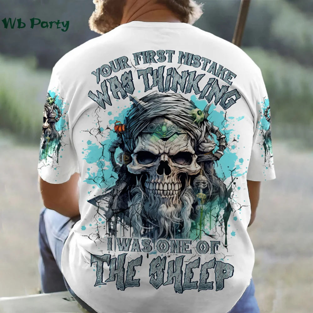 Skull Pattern Back Print Clothes Men Graphic Tees Men's Summer Clothes Designer Clothes Men Short Sleeve Tee Skull Graphic Tees