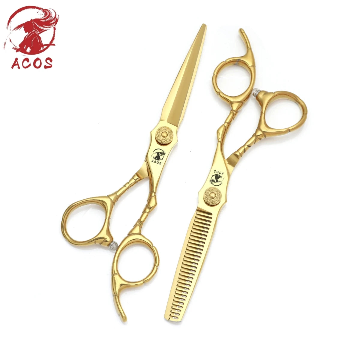 ACOS Professional Barbershop Scissors Set 440C Steel 6-inch Hair Thinning Clippers for Household Barber Tools